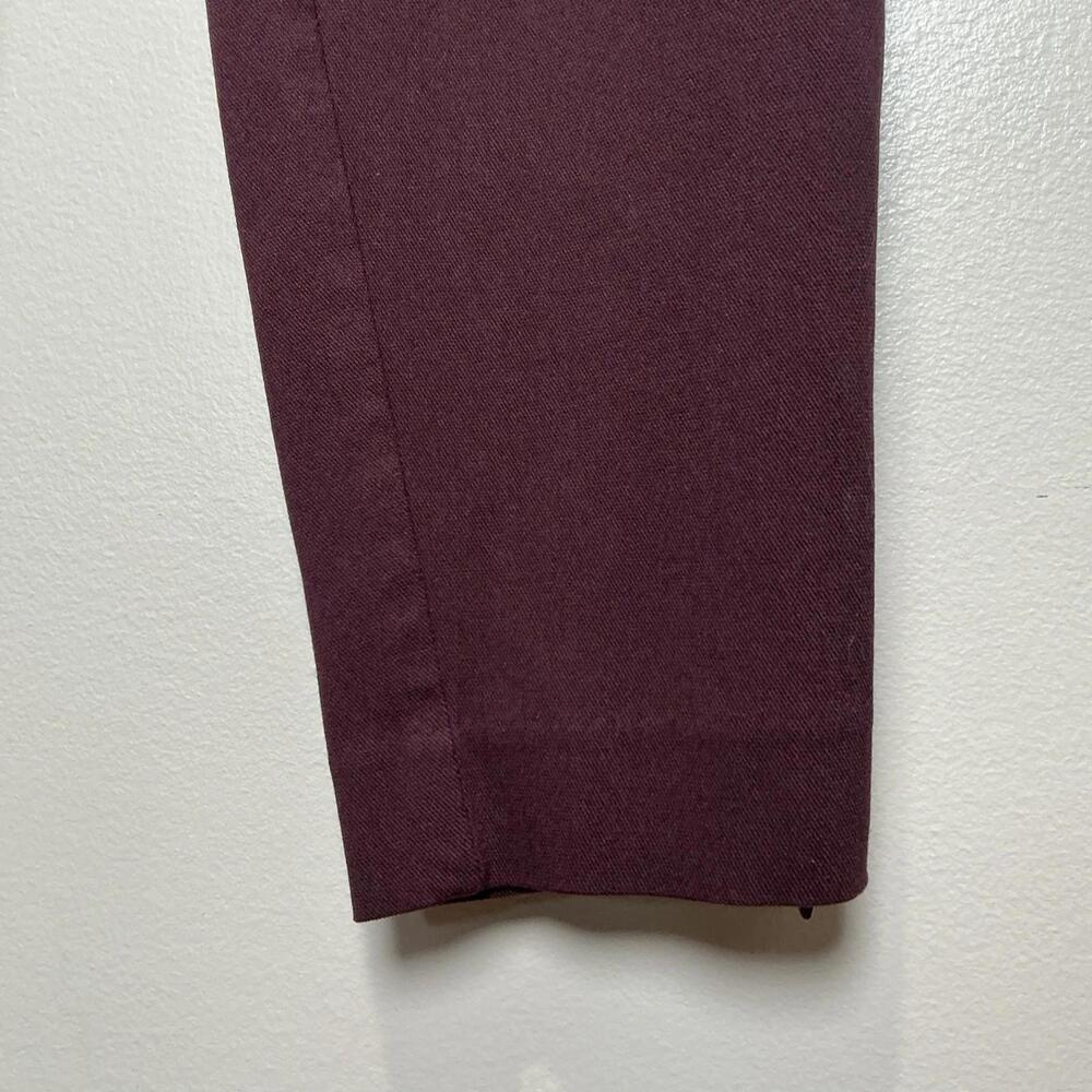White‎ House Black Market Women's Size 8 Slim Ankle Pull On Career Pants Maroon - Picture 2 of 6